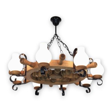 Brilagi - Ljuskrona på kedja TIMONA 8xE14/40W/230V bok