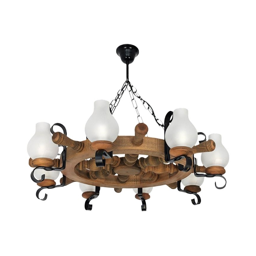 Brilagi - Ljuskrona på kedja TIMONA 8xE14/40W/230V bok