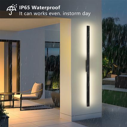 Brilagi - LED utomhusväggarmatur LUNA LED/30W/230V 4000K IP65 150 cm svart CRI 90