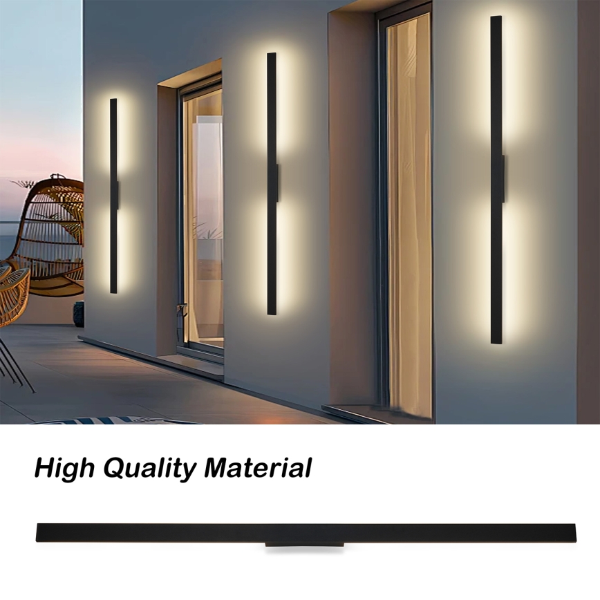 Brilagi - LED utomhusväggarmatur LUNA LED/30W/230V 4000K IP65 150 cm svart CRI 90