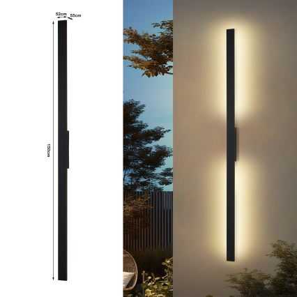 Brilagi - LED utomhusväggarmatur LUNA LED/30W/230V 4000K IP65 150 cm svart CRI 90