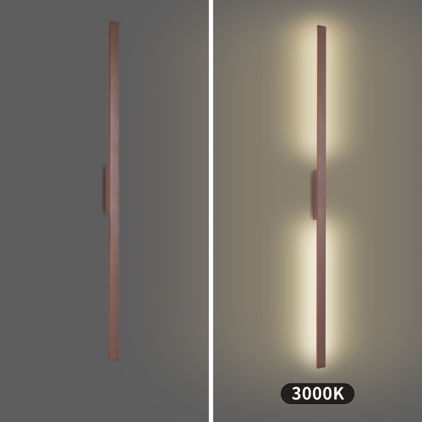 BRILAGI - LUNA LED utomhusvägglampa 30W/230V 3000K IP65 150 cm brun CRI 90