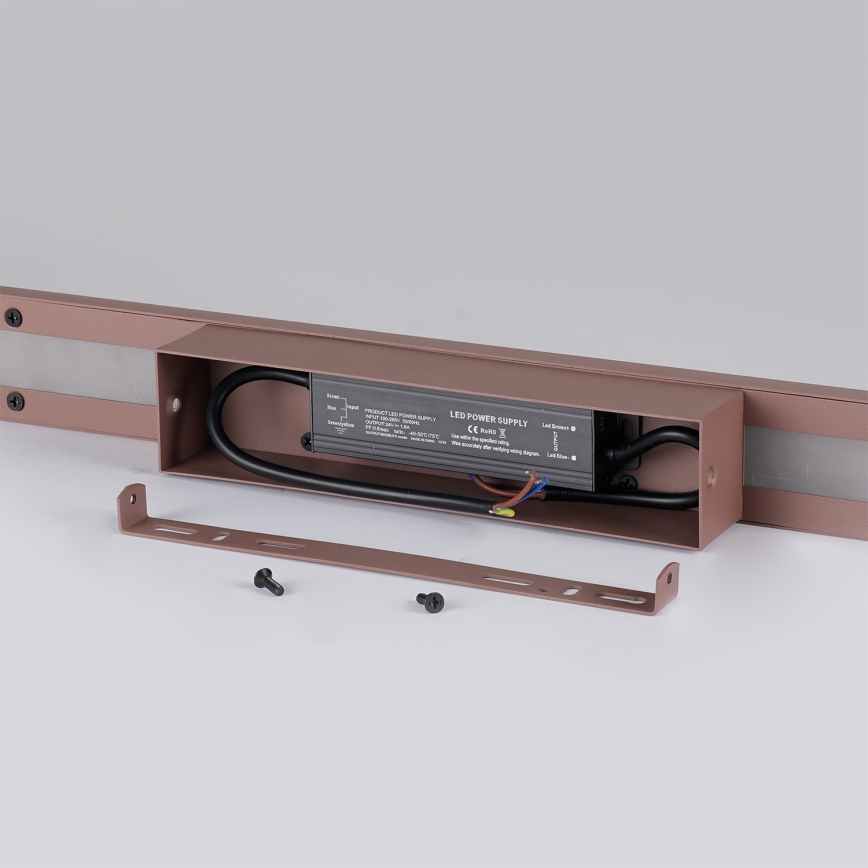 BRILAGI - LUNA LED utomhusvägglampa 30W/230V 3000K IP65 150 cm brun CRI 90