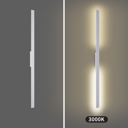 Brilagi - LUNA LED utomhusvägglampa 30 W / 230 V / 3000 K / IP65 / 150 cm / vit / Ra 90