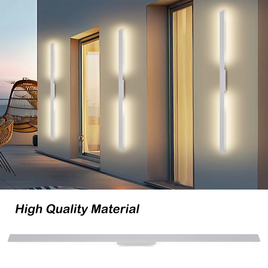 Brilagi - LUNA LED utomhusvägglampa 30 W / 230 V / 3000 K / IP65 / 150 cm / vit / Ra 90