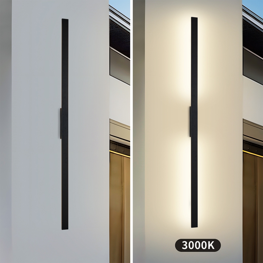 Brilagi - LUNA utomhus väggarmatur LED/30W/230V 3000K IP65 150 cm svart CRI 90