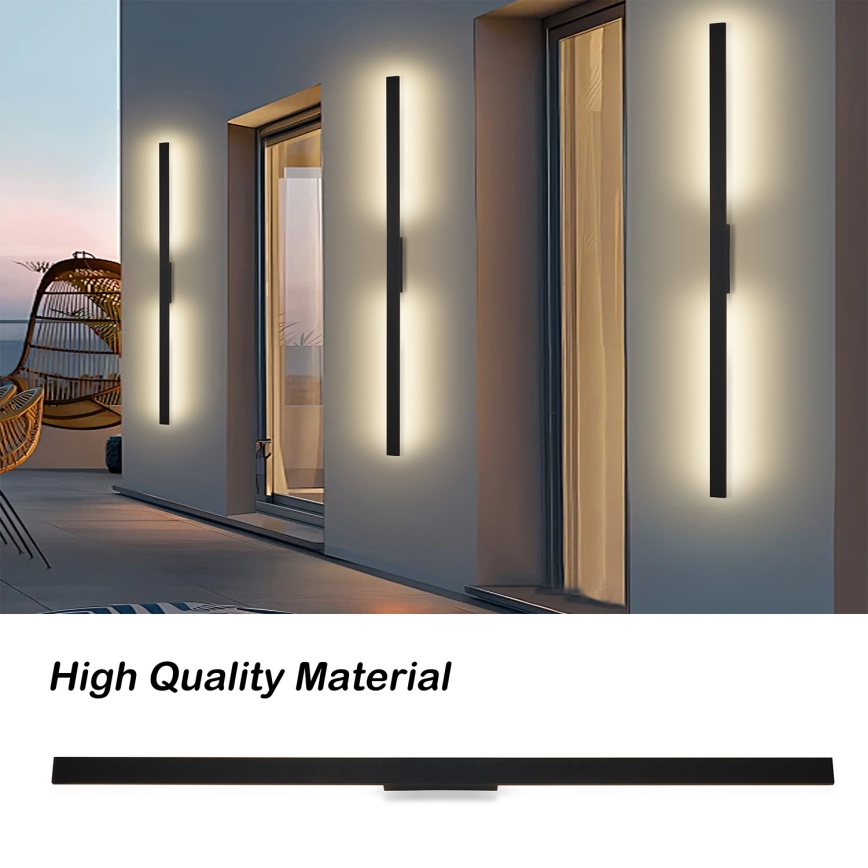 Brilagi - LUNA utomhus väggarmatur LED/30W/230V 3000K IP65 150 cm svart CRI 90