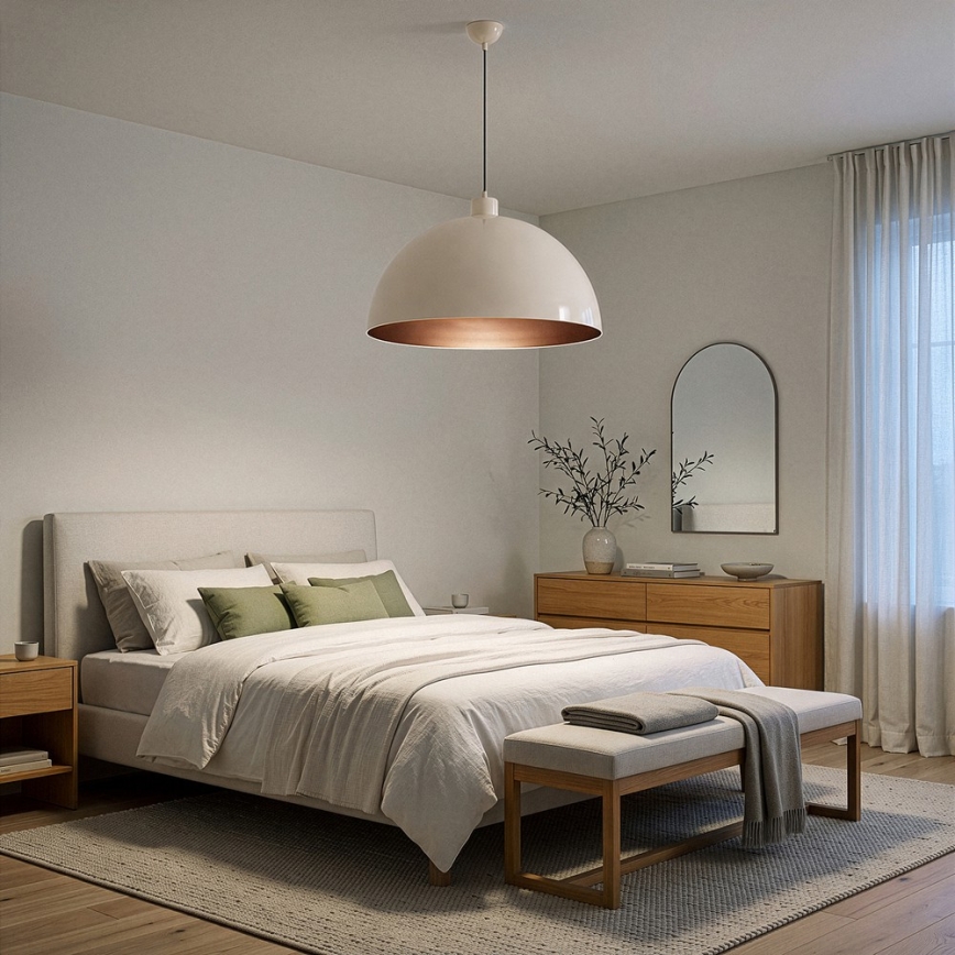 BRILAGI - METALO LED-pendel på kabel, 1xE27/40W/230V, Ø 60 cm, beige/koppar