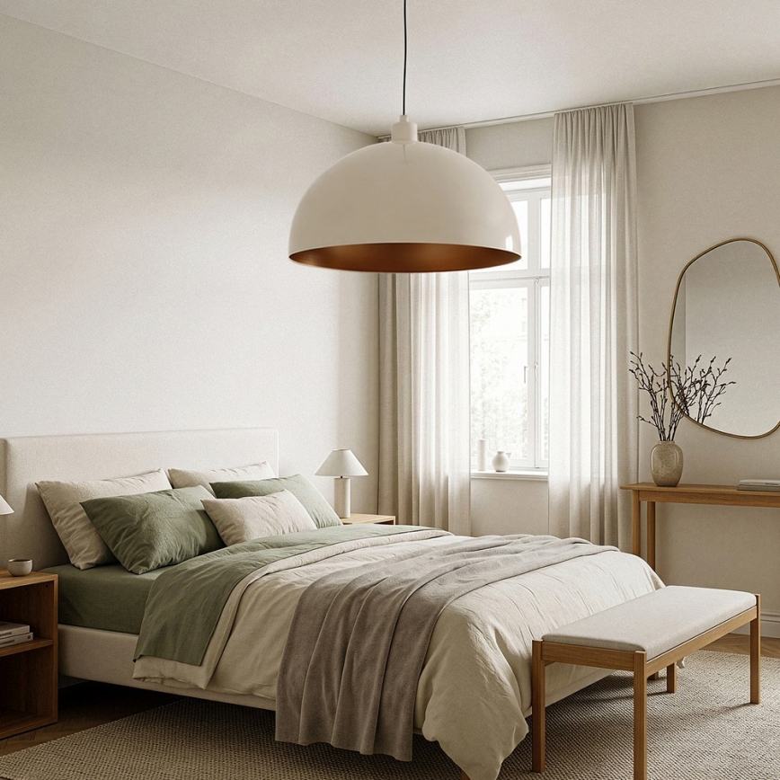 BRILAGI - METALO LED-pendel på kabel, 1xE27/40W/230V, Ø 60 cm, beige/koppar