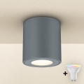 Brilagi - MIA LED RGBW dimbar utomhusarmatur 1xGU10/4,8W/230V 3000K 84x80 mm antracit IP54 + fjärrkontroll
