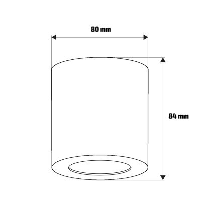 Brilagi - MIA spotlampa 1xGU10/30W/230V 84x80 mm silver IP54