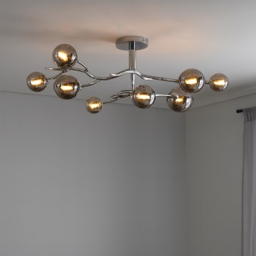 Brilagi - MISTEL LED ytmonterad taklampa 9xG9/3W/230V svart krom/rökfärgad