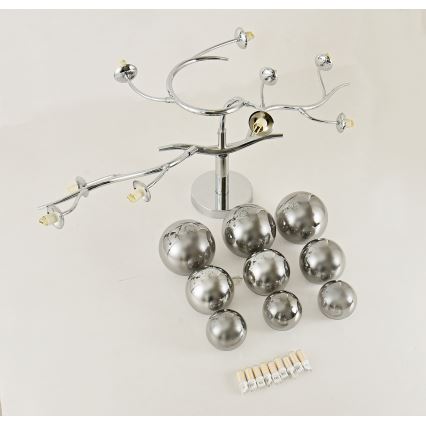 Brilagi - MISTEL LED ytmonterad taklampa 9xG9/3W/230V svart krom/rökfärgad