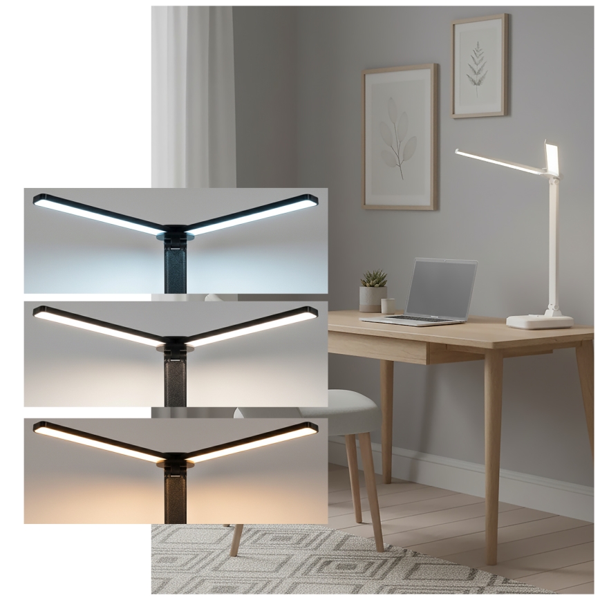 Brilagi - MODO DUO dimbar LED-skrivbordslampa LED/8W/5V 3000/4000/6500K vit