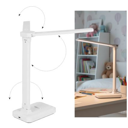 Brilagi - MODO DUO dimbar LED-skrivbordslampa LED/8W/5V 3000/4000/6500K vit