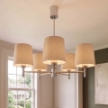 BRILAGI - MONTE taklampa på stång 5xE27/60W/230V beige/blank krom