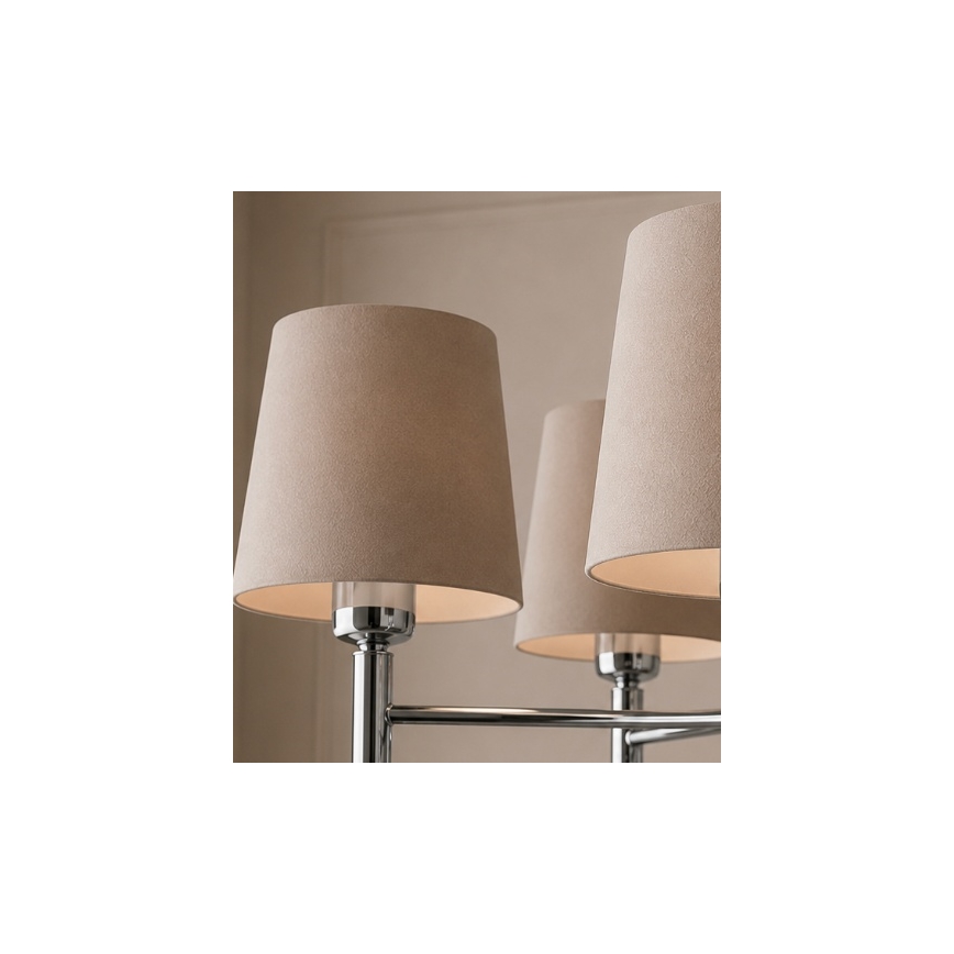BRILAGI - MONTE taklampa på stång 5xE27/60W/230V beige/blank krom