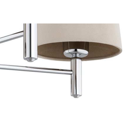 BRILAGI - MONTE taklampa på stång 5xE27/60W/230V beige/blank krom