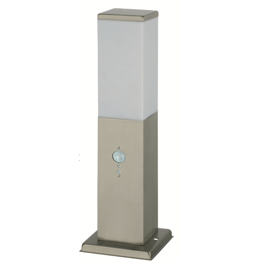 Brilagi - NOVA utomhuslampa med rörelsesensor, 1xE27/15W/230V, 40 cm, IP44, matt krom