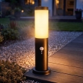 Brilagi - NOVA utomhuslampa med rörelsesensor 1xE27/15W/230V, 40 cm, IP44, svart