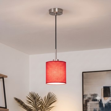 Brilagi - NUBILA LED-pendel på vajer, 1x E27/60W/230V, Ø 14 cm, svart/röd