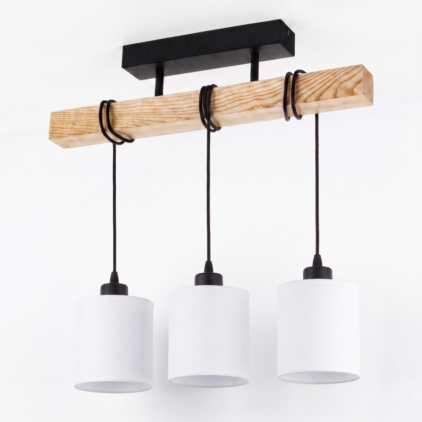 BRILAGI - NUBILA taklampa, 3xE27/60W/230V, furu/vit