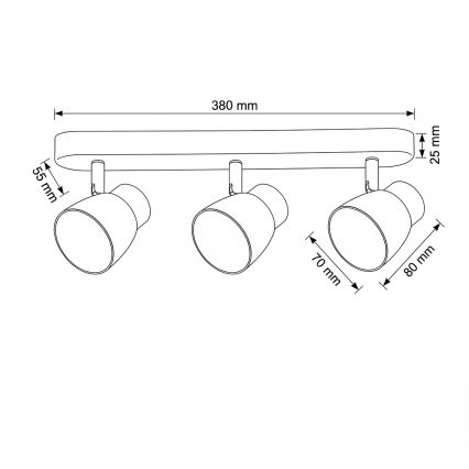Brilagi - NUGGET LED RGBW dimbar spot 3xGU10/4,8W/230V svart/guld
