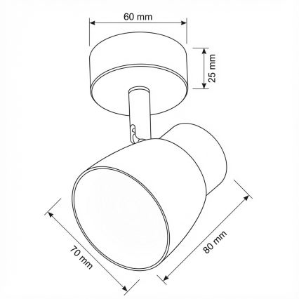Brilagi - NUGGET spotarmatur 1xGU10/30W/230V svart/guld