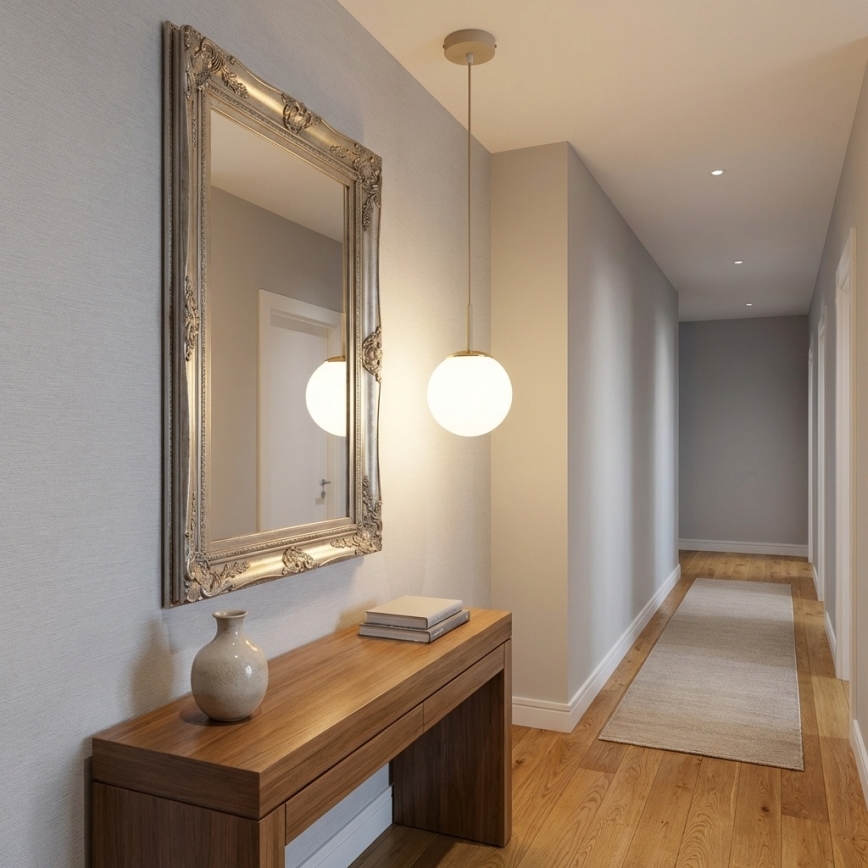 Brilagi - Pendel med kabel MILO ECRU 1xE27/60W/230V beige/guld
