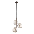 Brilagi - Pendel med kabel VULCANO 3xG9/8W/230V brun/rökbeige