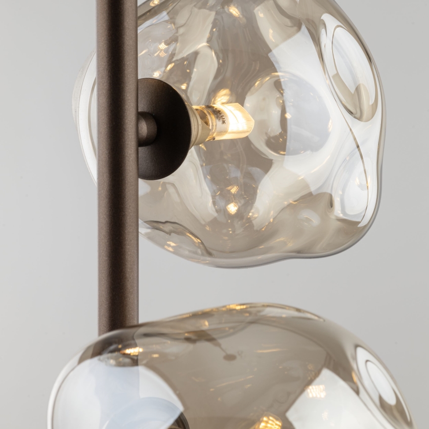 Brilagi - Pendel med kabel VULCANO 3xG9/8W/230V brun/rökbeige