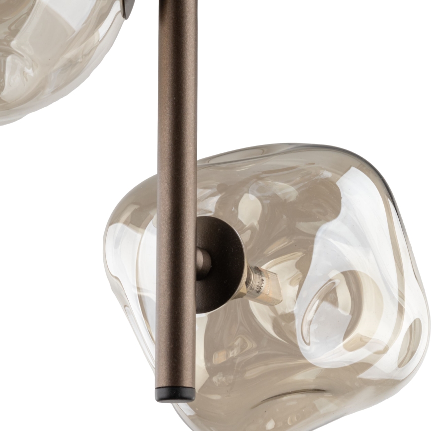 Brilagi - Pendel med kabel VULCANO 3xG9/8W/230V brun/rökbeige