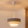 Brilagi - Pendellampa LUNETA med kabel 1xE27/60W/230V Ø 40 cm grå/krämvit/vit