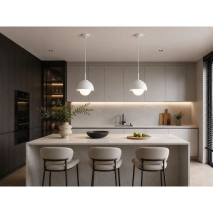 BRILAGI - Pendellampa med kabel COSMO 1xE27/60W/230V Ø 18 cm vit