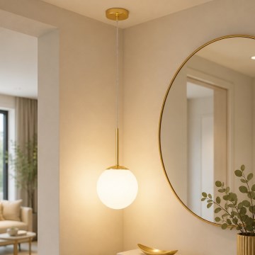 BRILAGI - Pendellampa med kabel MILO 1xE27/60W/230V guldig