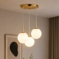 BRILAGI - Pendellampa med kabel MILO 3xE27/60W/230V guldfärgad