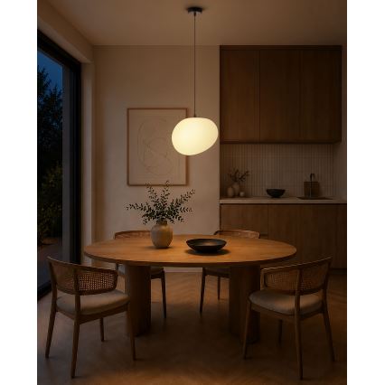 BRILAGI - Pendellampa med kabel PEBBLES 1xE27/40W/230V Ø 30 cm svart