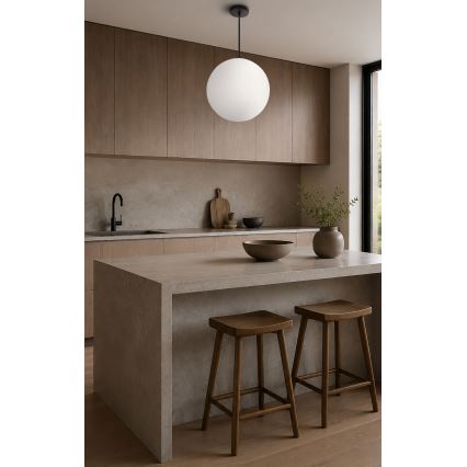 BRILAGI - Pendellampa med kabel POLOS 1xE27/40W/230V Ø 30 cm svart