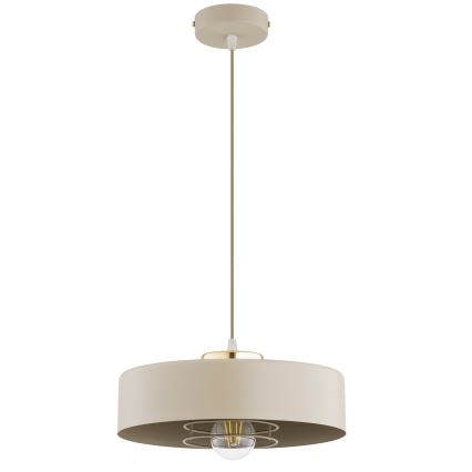 Brilagi - Pendellampa med kabel SPRING 1xE27/60W/230V Ø 30 cm beige/guld