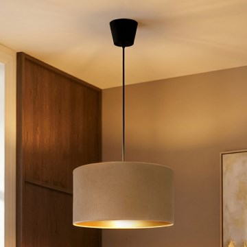 Brilagi - Pendellampa med kabel VELVET 1xE27/60W/230V Ø 40 cm beige/guld