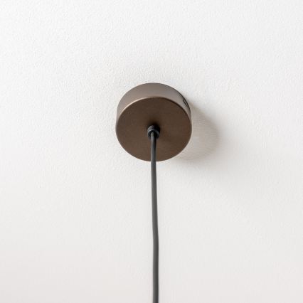BRILAGI - Pendellampa med kabel VULCANO 3xG9/8W/230V brons/rökbeige