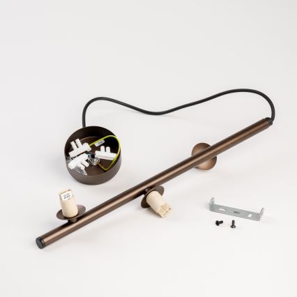 BRILAGI - Pendellampa med kabel VULCANO 3xG9/8W/230V brons/rökbeige