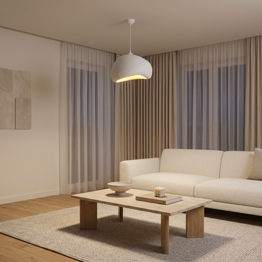 Brilagi - Pendellampa med kabel WABI SABI 1xE27/40W/230V Ø 42 cm vit