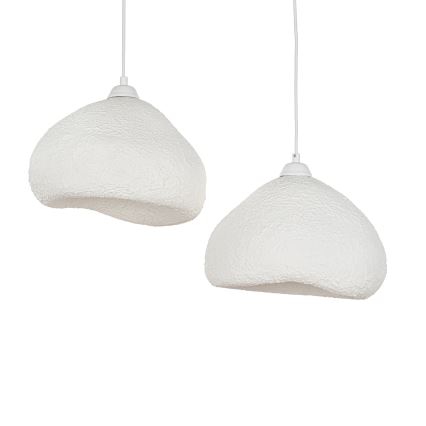 Brilagi - Pendellampa med kabel WABI SABI 2xE27/40W/230V Ø 45 cm vit
