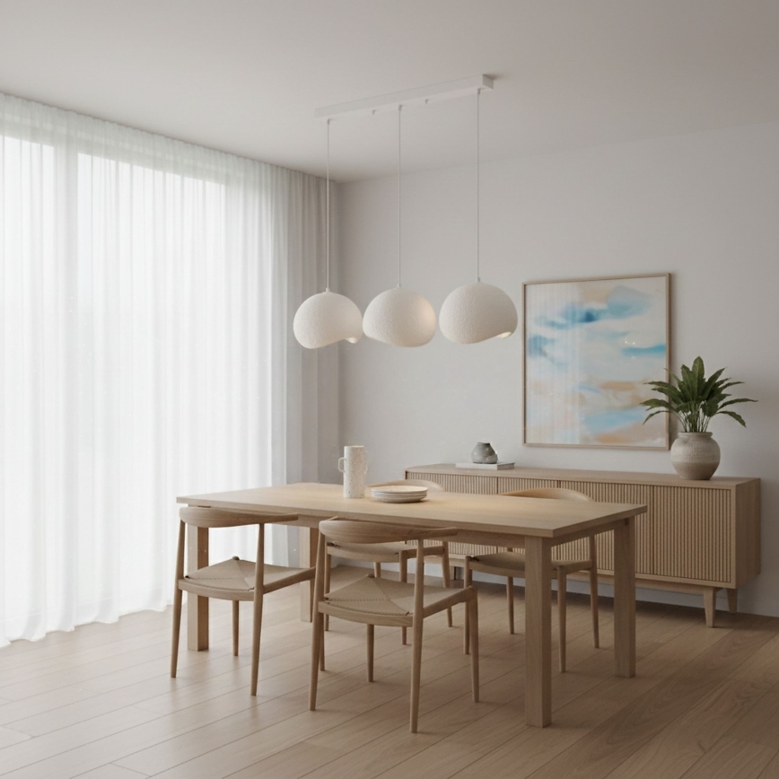 Brilagi - Pendellampa med kabel WABI SABI 3xE27/40W/230V vit