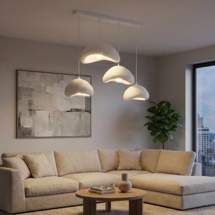 Brilagi - Pendellampa med kabel WABI SABI 4xE27/40W/230V vit