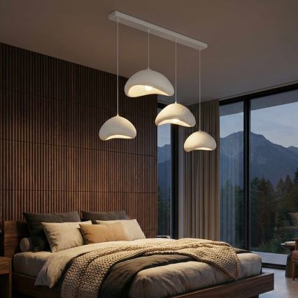 Brilagi - Pendellampa med kabel WABI SABI 4xE27/40W/230V vit