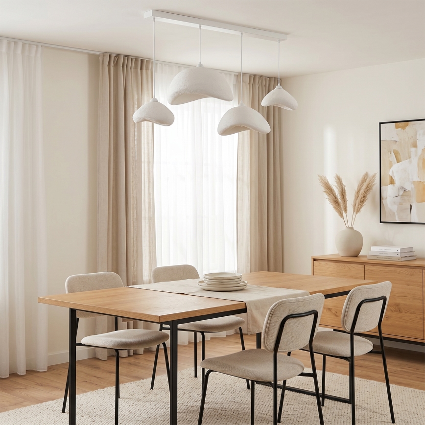 Brilagi - Pendellampa med kabel WABI SABI 4xE27/40W/230V vit