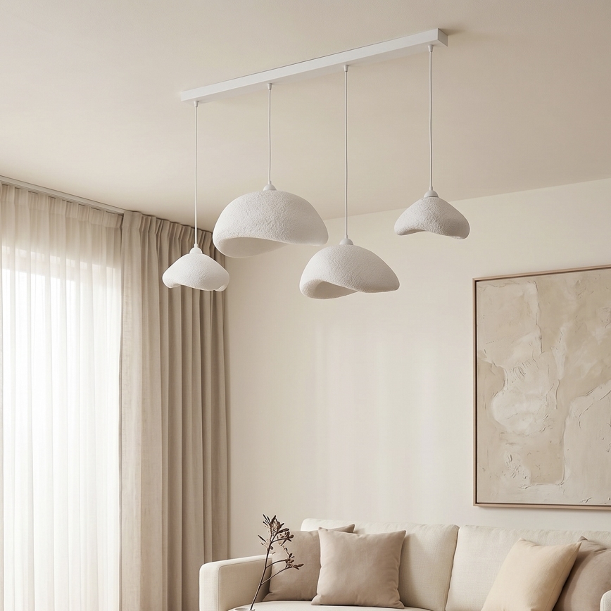 Brilagi - Pendellampa med kabel WABI SABI 4xE27/40W/230V vit