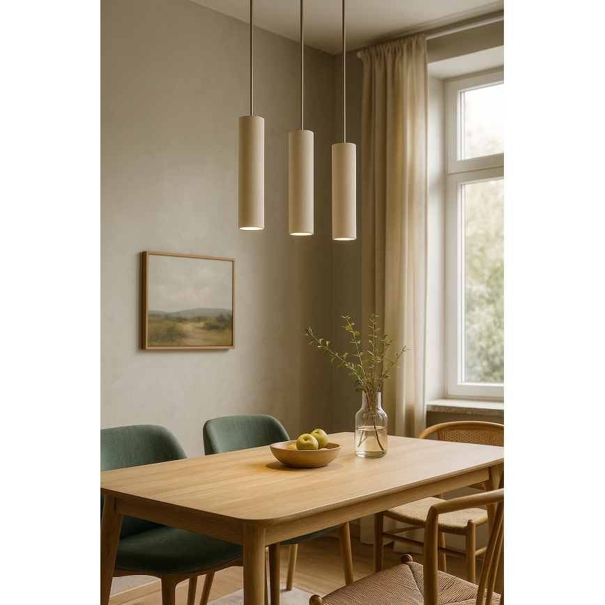 Brilagi - Pendellampa med sladd 1xGU10/15W/230V beige/guld
